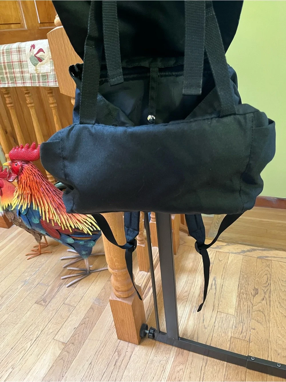 Dickies Black Canvas Flap Backpack with Buckle Closures UNISEX